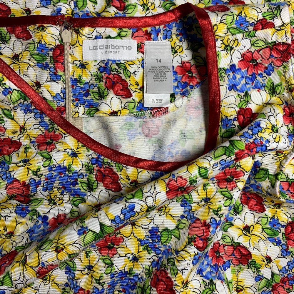 LIZ CLAIBORNE Women's Dress 100% cotton Size 14 - Picture 8 of 11